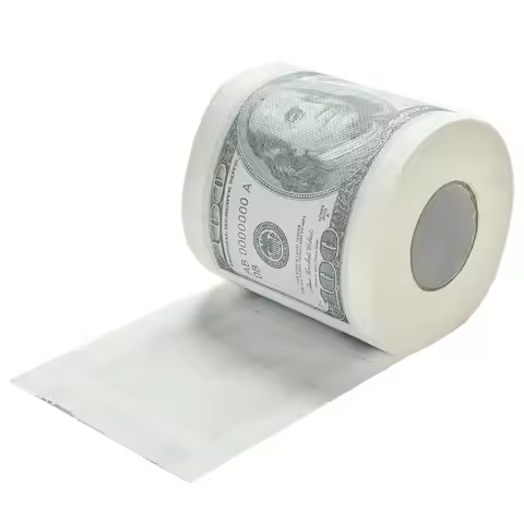 Funny America US Dollars Tissue Novelty $100 TP Money Roll Gag Gift One Hundred Dollar Bill Printed 