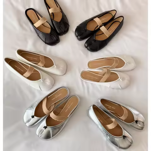 Retro Round Split Toe Flat sneaker designer shoes Women Casual Loafer Soft Moccasin Fashion Tabi Nin