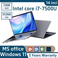 （3-year-warranty）2025 Ultra Slim i7 Laptop Computer PC 14.1" intel Core i7-7500U Laptops 12GB RAM 1T