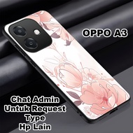 Glossy glitter Softcase for type OPPO A3 5G floral motifhp Oppo A3 5G case can also be used for all 