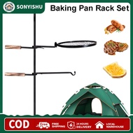 【New Arrival】 Fire Pit Grill 360 Degree Rotation Portable Camping Grill Campfire Grill Stand Campfir