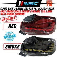 Vland BMW 2 Series F22 F23 F87 M2 2014-2020 0552 Dragon Scale Design Dynamic Tail Lamp With Signal R