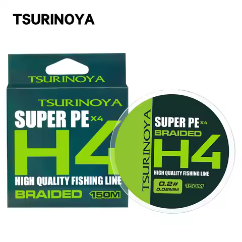 TSURINOYA Bait Finesse 4 Weaves PE Fishing Line H4 4lb 6lb 8lb 150m Trout Light Game Smooth Long Cas