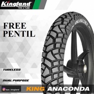 Ban Semi Trail Kingland 80/90-17 Anaconda Tubeless Ban Luar Motor Ring 17 Dual Purpose