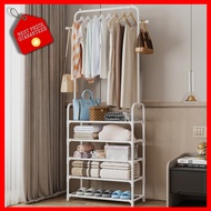 5 Tier Stainless Steel Hang Clothes Multipurpose Cloth Rack Organizer Storage Rack 5 Tier Iron Clothes Rack