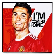 Cristiano Ronaldo 8 CR7​ Man U Manchester Pictures​Stick On Stick​Wall Deco Frame​ pop art Football​