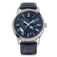 ORIENT Mechanical Classic Sun & Moon Watch Japan blue Leather Strap - 42.5mm (RA-AK0011D)