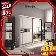 ✨ Free Delivery Install ✨ Bahagia Hylos Anti-Scratch Sliding Door Wardrobe  5x8/6x8/8x8 ~ Almari Baj