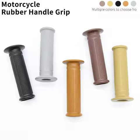7/8" Handle Bar Retro Rubber Motorcycle Bike Vintage Handlebar Coke Bottle Hand Grip For HONDA GN125