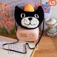 GLENES Jellycat Plush Doll Bag, Black Cat Plush Stuffed Plush Cat Dolls Keychain, Creative Plushies Doll Ins Soft Jellycat Stuffed Animal Toy Kid Girl Boy