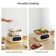 Simplus Electric Steamer(1000W) 2-Tier 9L Steamer and 2L Pot