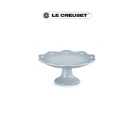 LE CREUSET瓷器蕾絲花語系列蛋糕架/ 17cm/ 銀灰藍