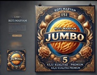 roti cane keju  isi 5 pcs jumbo/roti maryam jumbo/roti kadet 5 pcs(diameter 155cm)
