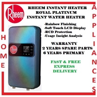RHEEM ROYAL RBW-33P-P INSTANT HEATER WITH RAIN SHOWER With Rainbow Finishing ,Soft Touch LCD Display