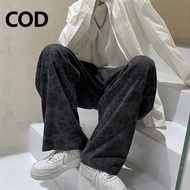Men's Corduroy pants Loose Fit Streetwear Men's Long pants Casual Guys baggy pants Import Floral Mot
