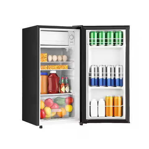 3.1 Cu.Ft Mini Fridge with Freezer, Single Door Mini Refrigerator, 5 Settings Temperature Adjustable