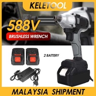 800N.m 588VF 2 In1 Electric Brushless Cordless Impact Driver Wrench with Battery and Charger High-to