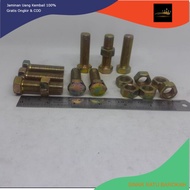 RATU YELLOW NUT BOLT M12X40 / BMK M12X40 / BOLT M12X40 YELLOW BMK M12