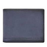 【W小舖】FOSSIL 藍色 素面牛皮皮革 男夾 短夾 皮夾 錢包 卡片夾-F72745 全新真品現貨在台