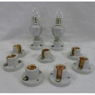 Porcelain Ceramic Lamp Holder E12 E14 Chili Bulb E 12 14