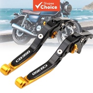 Clutch Brake Levers Handle Adjustable Grip Lever Set Control Handlebar For Honda CB350