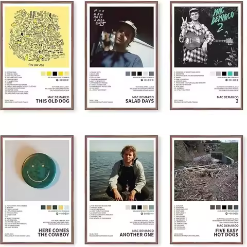 Aesthetic GNbow Mac Demarco Canvas Painting Posters and Prints Wall Art Pictures for Living Room Dec