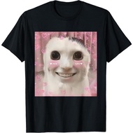 SARA 100% Cotton Goofy Ahh Cat Meme Dank Cursed Weirdcore Cringey Banana Cat T-Shirt