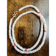 Light pink (Hazelberry) Stone Necklace 5.5 mm long 67cm titanium buckle_natural_health