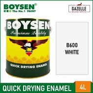 ▃ ♞Boysen White Enamel Paints Gallon (4L) for Wood and Metal