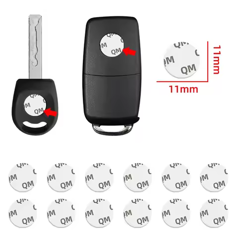 11mm Metal Car Key Badge Emblem Replacement Stickers For Volkswagen VW Polo Passat B5 B6 B7 T4 T5 Go