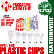 Disposable Plastic Cup 3oz, 5oz ,6oz ,7oz ,8oz ,10oz ,12oz ,16oz by 50pcs per pack Nationwide Plasti