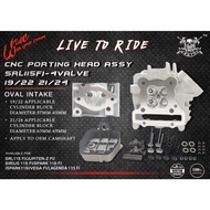 WESTON MOTORCYCLE PART CNC PORTING RACING 4 VALVE HEAD ASSY SRL115 FI/LAGENDA 115 FI/JUPITER-Z FI/SI