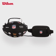 WILSON | กระเป๋าอุปกรณ์ฟุตบอลหลายฟังก์ชัน ซิปคู่ ปักโลโก้ทีม NFL
