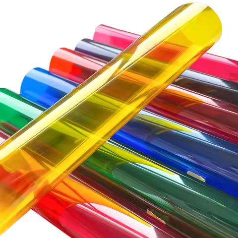 7.8" x 47" Colorful Glass Window Film Decor Change Window Tint for Home Office Building Glass Decora