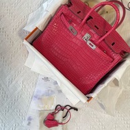 Hermes 愛馬仕 鱷魚皮極致粉 birkin25 full set