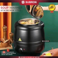 Subron Electric Soup Warmer stainless 10 Liter Soup Warmer/ Porridge Soup Buffett Catering Catering