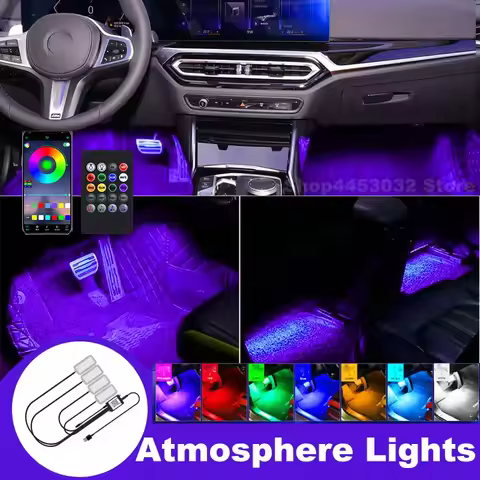 Car Music Ambient Light 4 in 1 LED For BMW f39 x2 Series 1 2 3 4 X1 F20 F34 F36 E84 F87 Wireless Rem