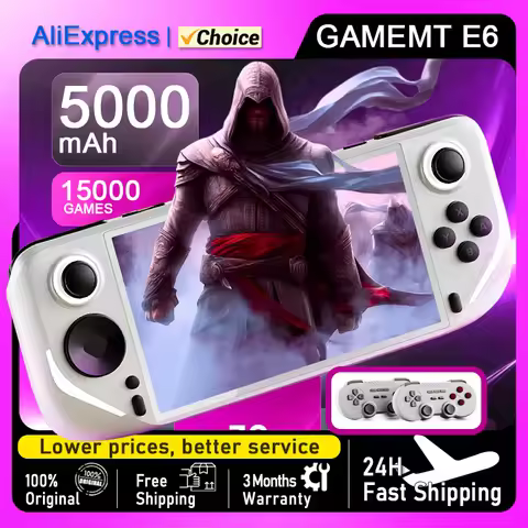 GAMEMT E6 Handheld Game Console 5 Inch ips Full Screen 5000mah Andorid 13 System Support 5G Wifi TV