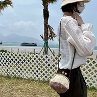 日本麻線 編織口金包 口金袋 斜背包 小物包 化妝包 小袋子 夏日