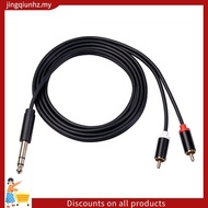 6.35 mm to Cable, Cable 6.35mm Male to 2 Male Stereo Audio Adapter Y Splitter Cable -3 Meter