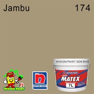 174 JAMBU ( 7 LITER ) NIPPON PAINT ( SUPER MATEX 7L ) EMULSION PAINT / CAT DALAM RUMAH / INTERIOR WA