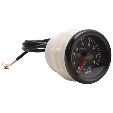 NEW-52MM Electrical Tachometer 0-8000 RPM 2" RPM Tacho Meter For 2 3 4 5 6 8 Cylinder Engine Car Boa