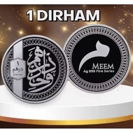 MEEM GOLD 1 DIRHAM Fine silver 999. 2.975gram