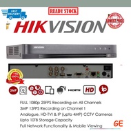 [Ready Stock] HIK DS-7204HQHI-K1/ 4 CHANNEL/ 8 CHANNEL DVR (2MP)