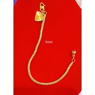 Bangkok Gold Slave Bracelet 916 Gold