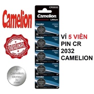 Vỉ 5 viên pin CR2032 3V CAMELION CR-2032 2032 3 Vol (Hàng hãng)