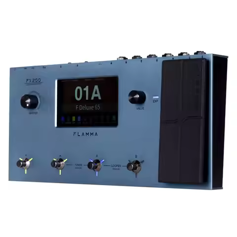 FLAMMA FX200 Multi Effects Pedal Guitar Amp LCD Touch Screen 160 Effects Modeling IR Cabinets 200 Pr