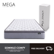 [Bulky] Somnuz Comfy 10 Inch Individual Pocketed Spring Mattress - 4 sizes Available - Single Super Single Queen King