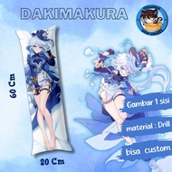 dakimakura anime furina genshin impact / guling ukuran 20x60 cm anime kaiser blue lock gambar 1 sisi