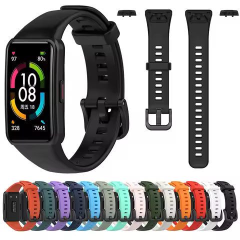 Replacement Sports Strap For Huawei Band 6 Strap Soft Silicone Watch Strap For Honor Band 6 Huawei B